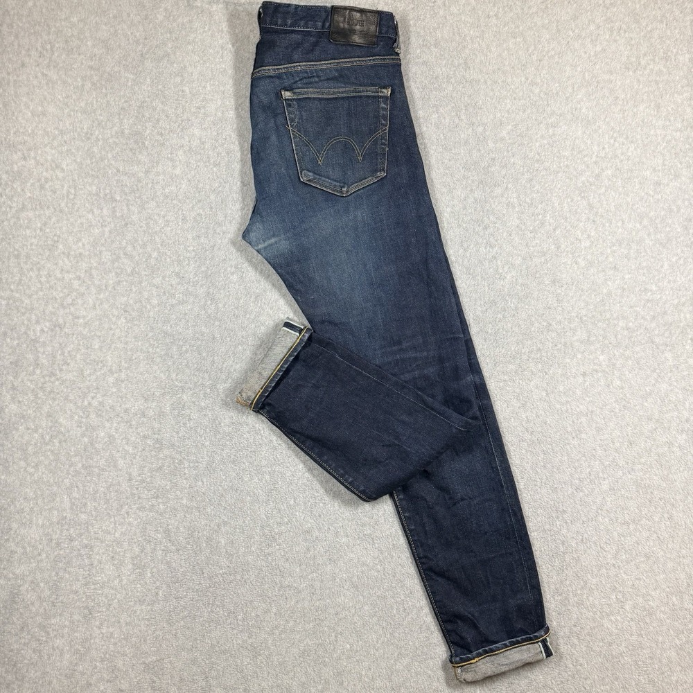 Edwin ED32M Jeans Mens 34x32 Blue Selvedge Slim Tapered Stretch Made in Japan
